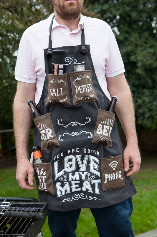 Men's Canvas BBQ Apron - Gifts For Him - Father's Day Gifts