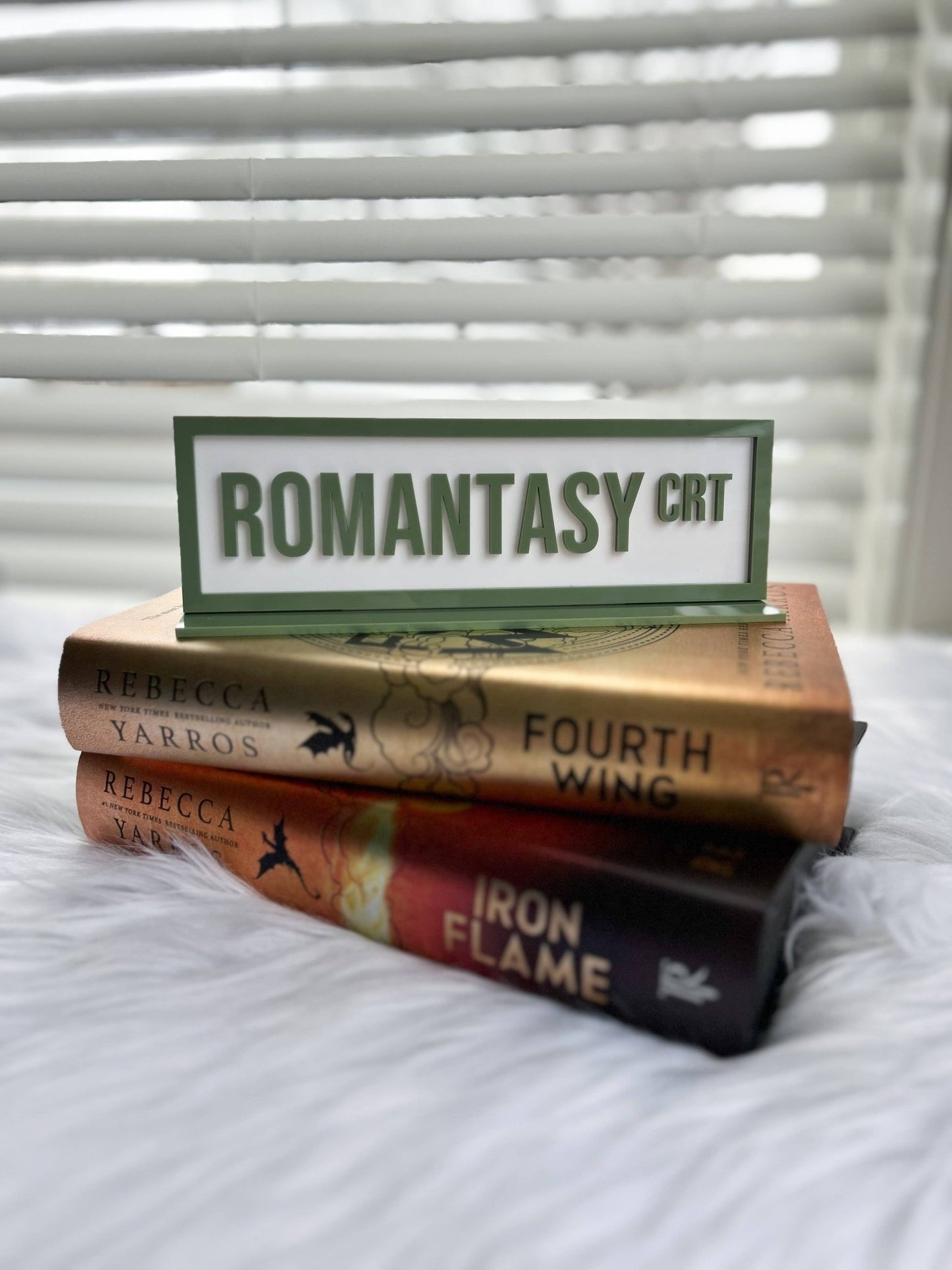 Romantasy Crt Acrylic Shelf Sign w/ Stand - The Aegean Aviary