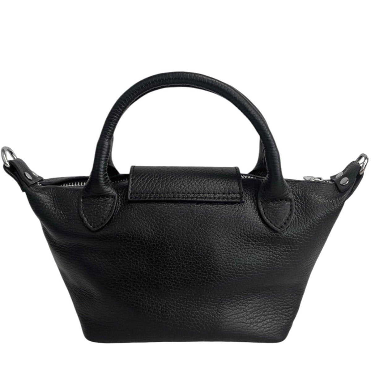 Italian Leather Raviolo Mini Tote - The Aegean Aviary