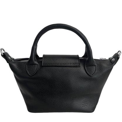 Italian Leather Raviolo Mini Tote - The Aegean Aviary