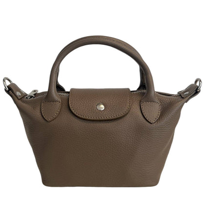 Italian Leather Raviolo Mini Tote - The Aegean Aviary