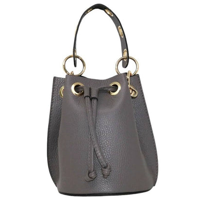 Italian Leather Ring - Handle Bucket Bag - The Aegean Aviary