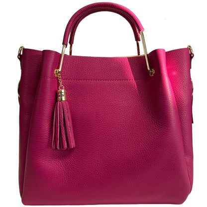 Italian Leather Bucket Bag with Inner Pouch - The Aegean Aviary