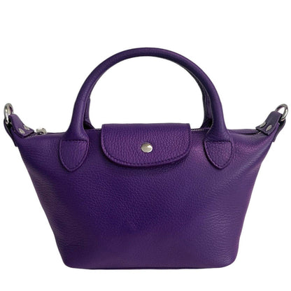 Italian Leather Raviolo Mini Tote - The Aegean Aviary