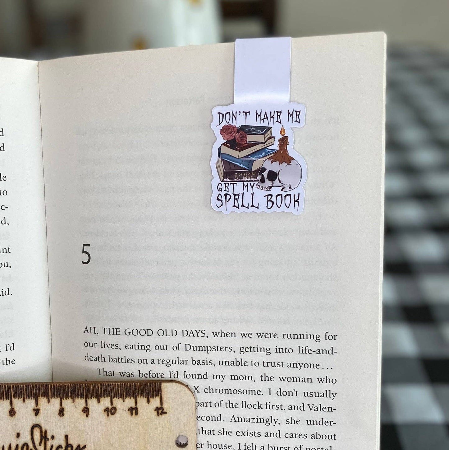 Spell book, magnetic bookmark, gift for readers, book gift