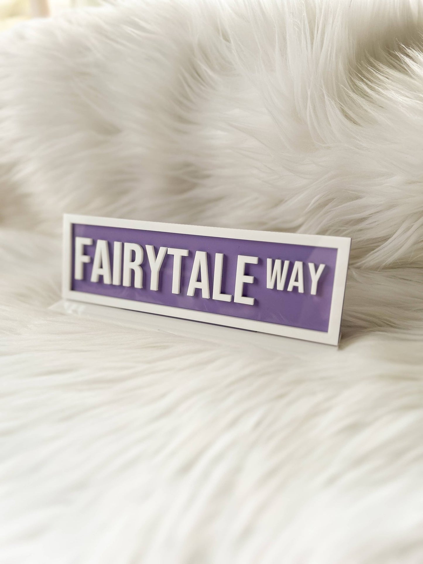 Fairytale Way Acrylic Shelf Sign w/ Stand - The Aegean Aviary