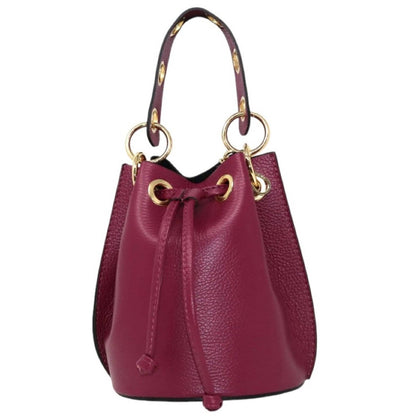 Italian Leather Ring - Handle Bucket Bag - The Aegean Aviary