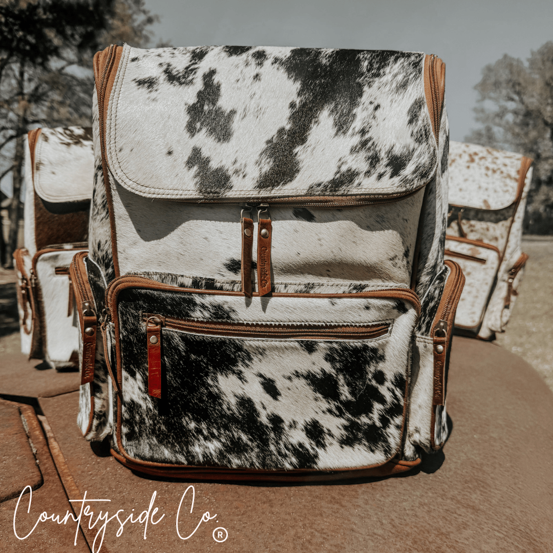 Boulder Cowhide Backpack Laptop Bag, travel bag - The Aegean Aviary