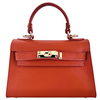 Italian Leather Kelly Mini Handbag - The Aegean Aviary
