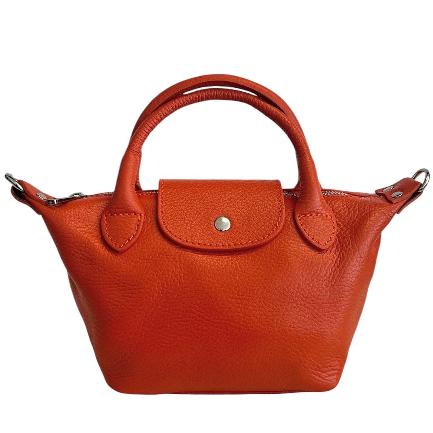 Italian Leather Raviolo Mini Tote - The Aegean Aviary