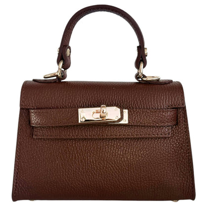 Italian Leather Kelly Mini Handbag - The Aegean Aviary