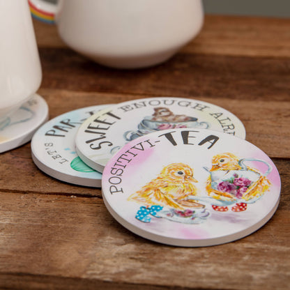 Ceramic Coaster Set - Time for Tea