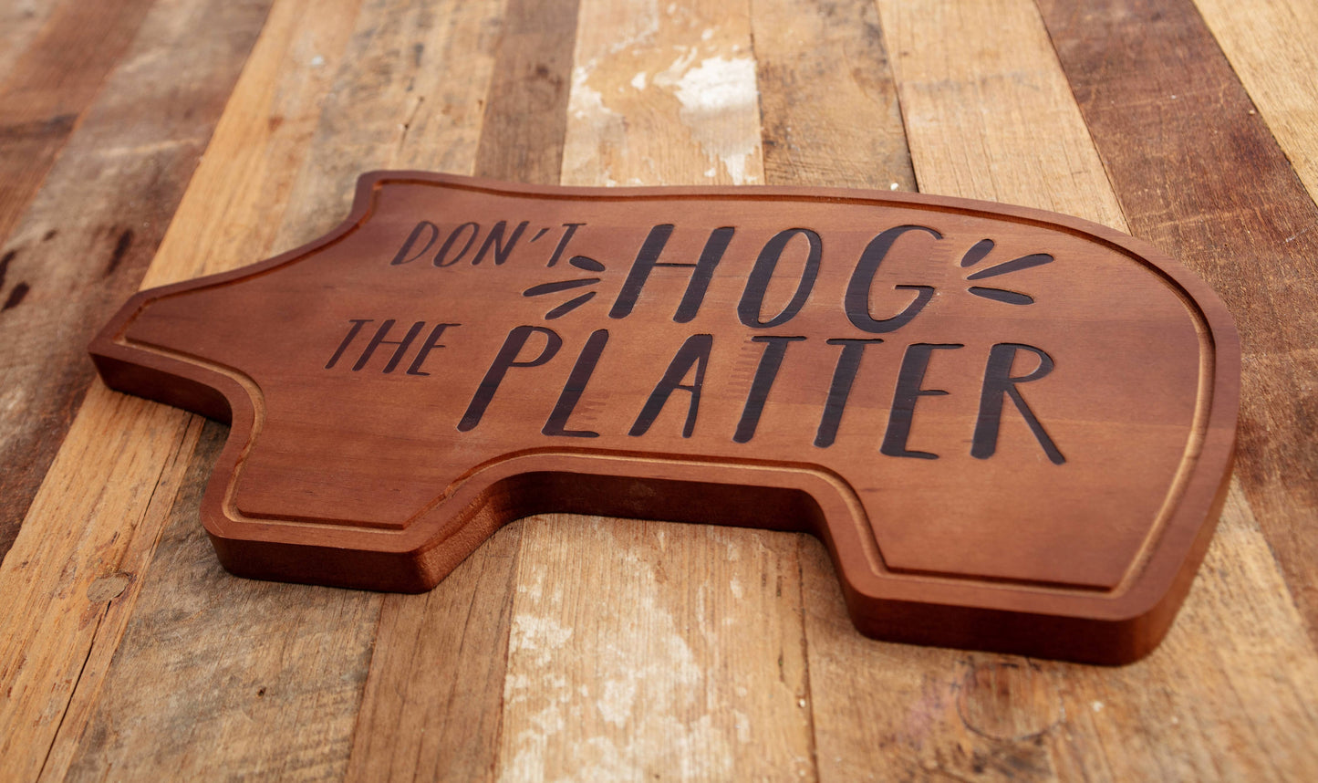 Wooden Charcuterie Board - Hog the Platter