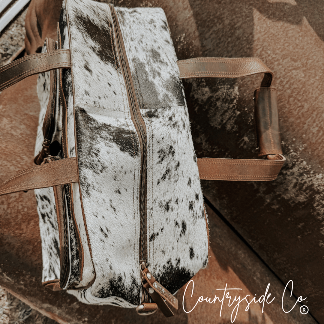 Saddlemen Cowhide Duffle Travel Bag - The Aegean Aviary