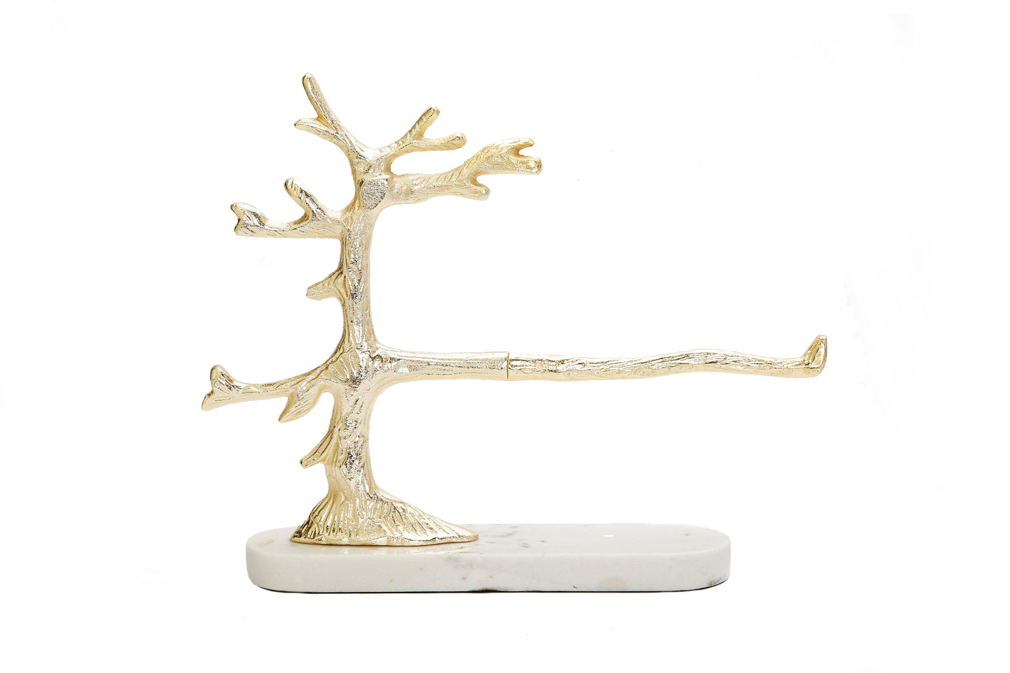 Gold Tree Design Paper Towel Holder On Marble Base