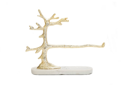 Gold Tree Design Paper Towel Holder On Marble Base