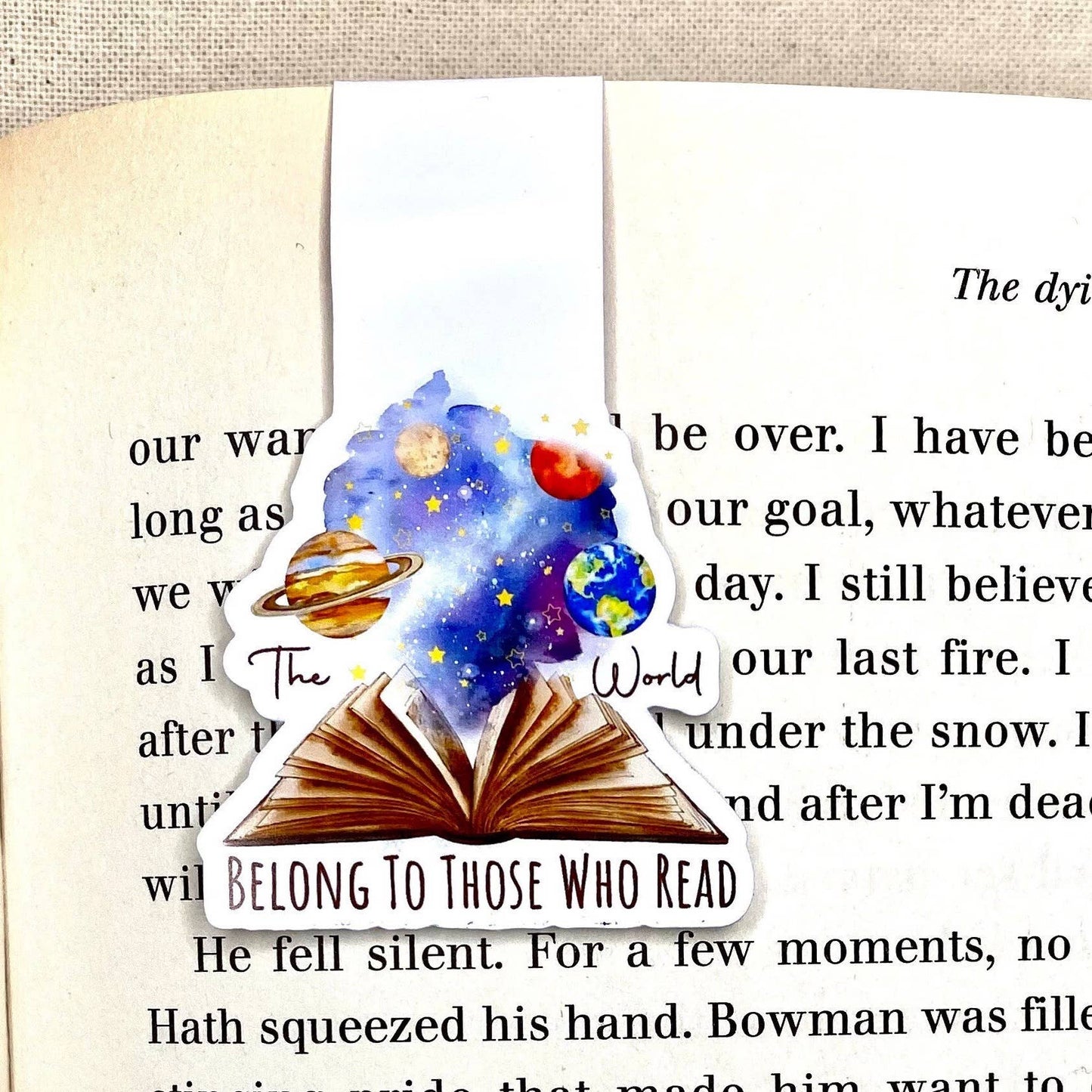 The world, magnetic bookmark, perfect gift for readers