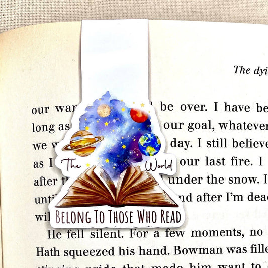 The world, magnetic bookmark, perfect gift for readers